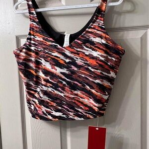 Lululemon Athletica Multicolor Patterned Crop Top